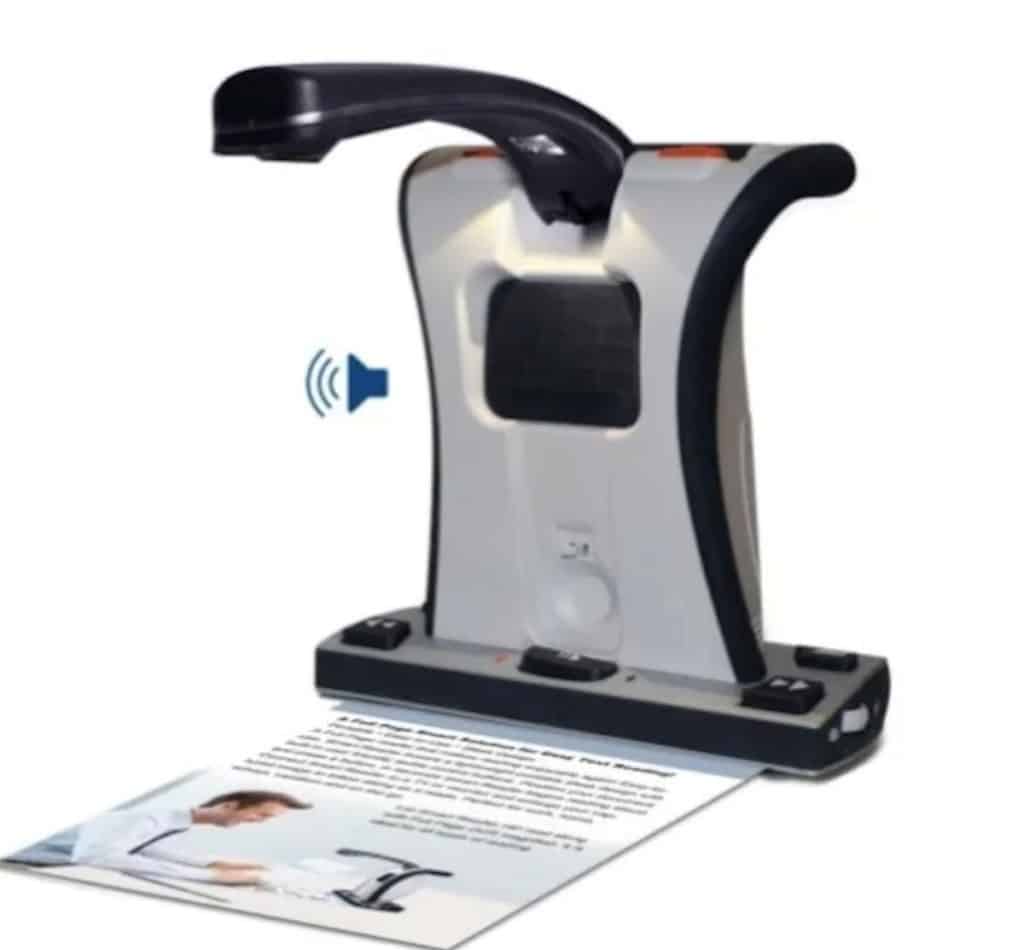 image of the the Enhanced Vision Smart Reader HD, scanning print