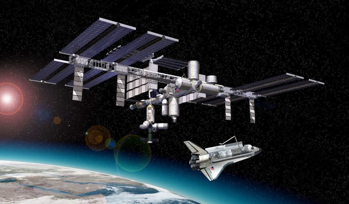 illustration of the space station