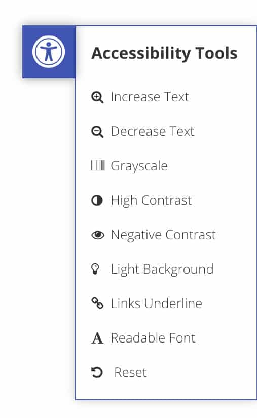 image of toolbar accessibility options
