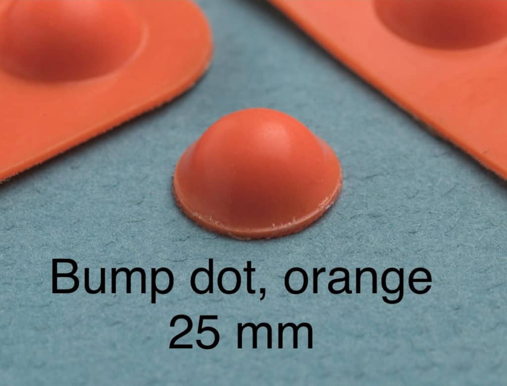 image of an orange bump dot